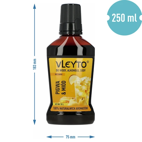 VLEYTO Kweepeer & Honing – smaakessence met natuurlijke aroma's, 250 ml - 5