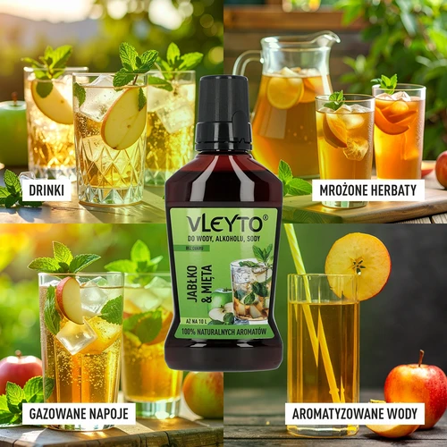 VLEYTO Munt & Appel – smaakessence met natuurlijke aroma's, 250 ml - 7