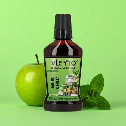 VLEYTO Munt & Appel – smaakessence met natuurlijke aroma's, 250 ml - 4
