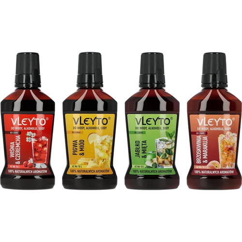 VLEYTO Munt & Appel – smaakessence met natuurlijke aroma's, 250 ml - 10