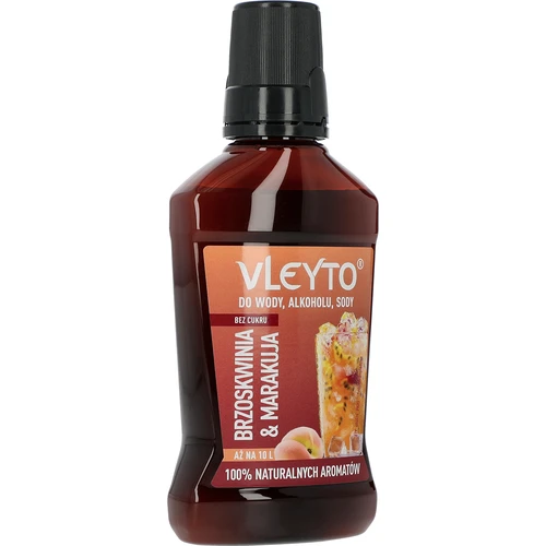 VLEYTO Perzik & Passievrucht – smaakessence met natuurlijke aroma's, 250 ml - 3