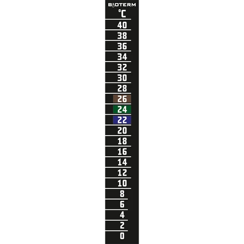 Vloeibaar-kristalthermometer (0°C tot +40°C) 15cm