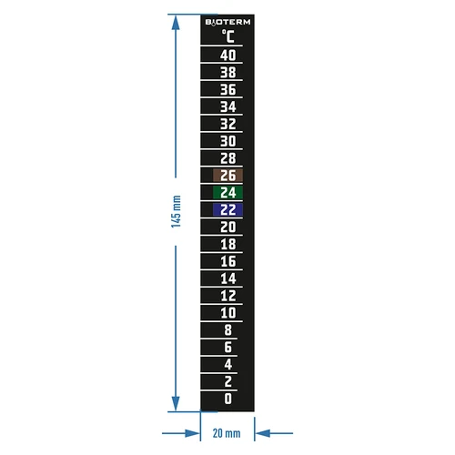 Vloeibaar-kristalthermometer (0°C tot +40°C) 15cm - 2