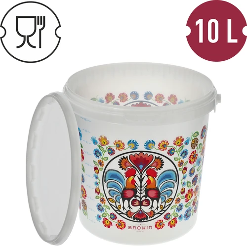 Voedselemmer GWIOZDA - met deksel, 10 L - 4