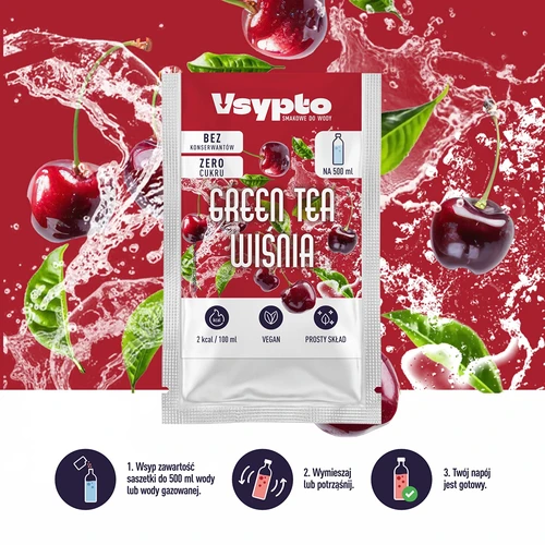 VSYPTO met Green Tea Kers-smaak, 3 g - 6
