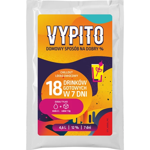 VYPITO 12%, zakje voor 18 drankjes - Chillout licht fruitig, 126 g