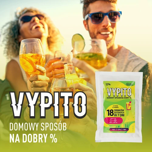 VYPITO 12%, zakje voor 18 drankjes - Citroen & limoen, 126 g - 6