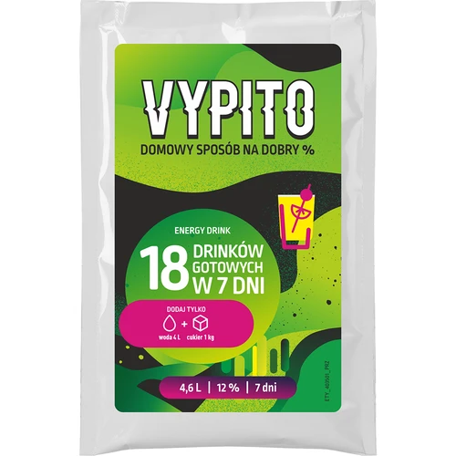 VYPITO 12%, zakje voor 18 drankjes - Energiedrank, 126 g