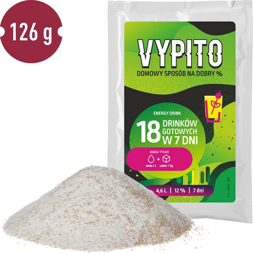 VYPITO 12%, zakje voor 18 drankjes - Energiedrank, 126 g - 3