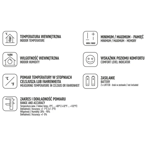 Weerstation – elektronisch, draadloos, zwart - 5