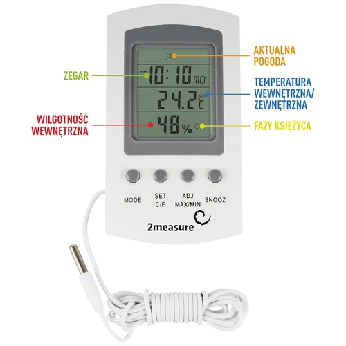 Weerstation – elektronisch, sonde, wit - 5