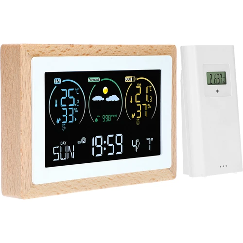Weerstation (RCC,DCF) - elektronisch, draadloos, verlicht, sensor, wit - 2