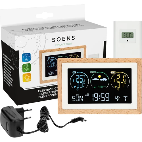 Weerstation (RCC,DCF) - elektronisch, draadloos, verlicht, sensor, wit - 7