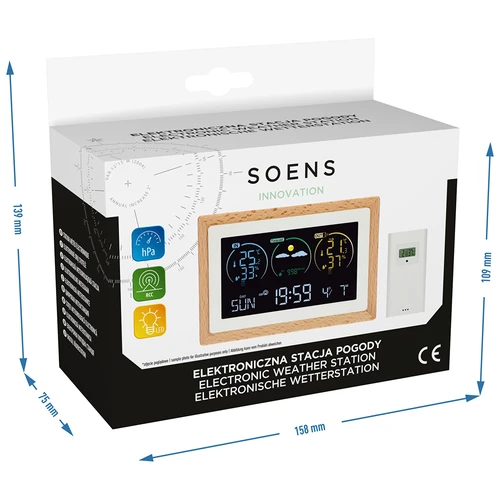 Weerstation (RCC,DCF) - elektronisch, draadloos, verlicht, sensor, wit - 15