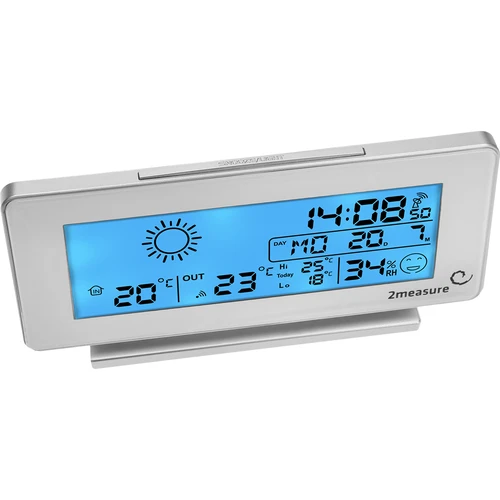 Weerstation RCC, DCF – elektronisch, draadloos, verlichte sensor, wit - 3