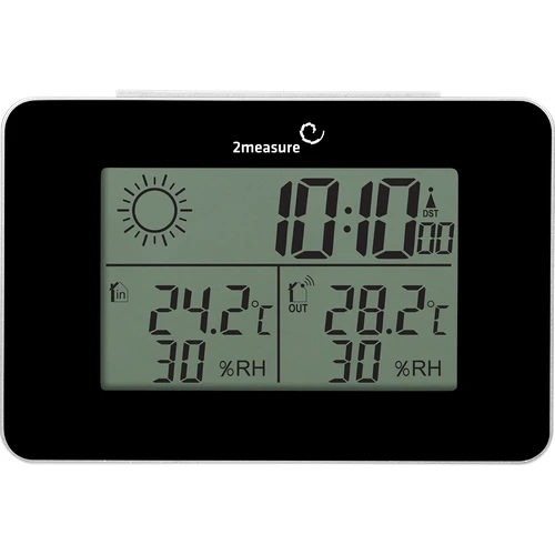 Weerstation RCC – elektronisch, draadloos, verlichte sensor, zwart - 2