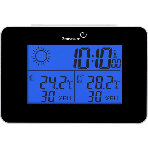 Weerstation RCC – elektronisch, draadloos, verlichte sensor, zwart - 9