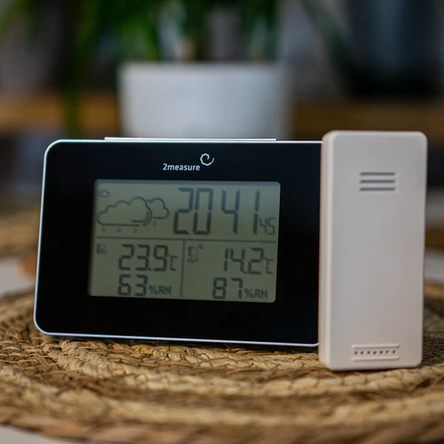 Weerstation RCC – elektronisch, draadloos, verlichte sensor, zwart - 17