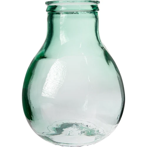 Wijnballon 10 L met brede hals in plastic mand - 2