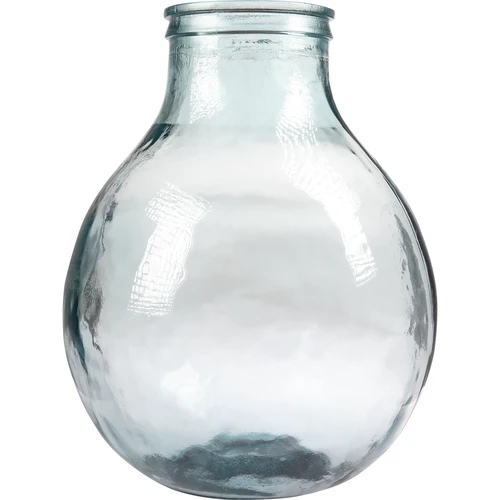 Wijnballon 15 L met brede hals in plastic mand - 2