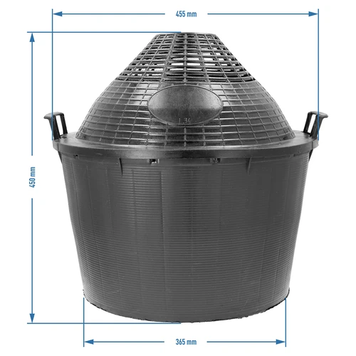Wijnballon 34 L in plastic mand - 6