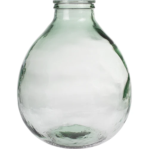 Wijnballon 34 L met brede hals in plastic mand - 2