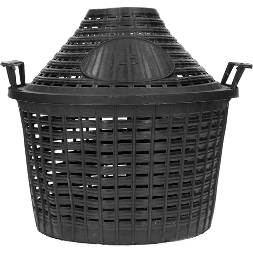 Wijnballon 5L in plastic mand - 5