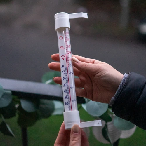 Wit buitenthermometer (-50°C tot +50°C) 18cm - 4