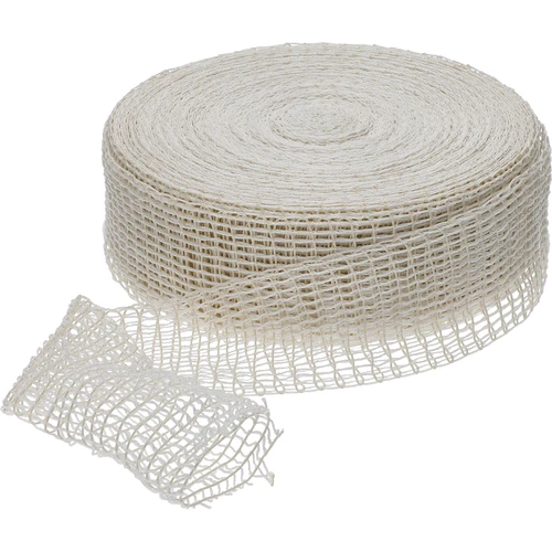 Wit slagersnet met afmetingen 12,5 cm x 50 m, met hittebestendigheid tot 220°C - 2