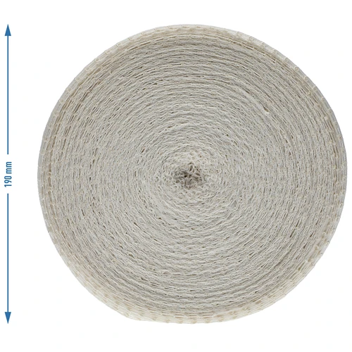 Wit slagersnet met afmetingen 12,5 cm x 50 m, met hittebestendigheid tot 220°C - 4