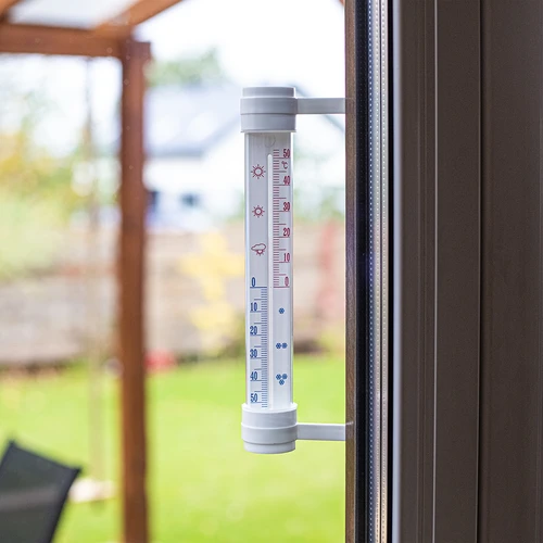 Witte buitenthermometer (-50°C tot +50°C) 27cm - 2