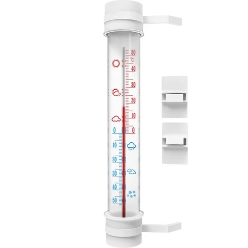 Witte buitenthermometer (-50°C tot +50°C) 27cm