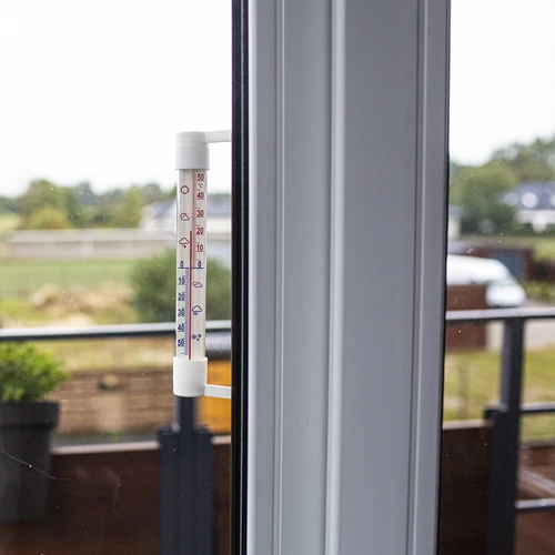 Witte buitenthermometer (-60°C tot +50°C) 23cm - 2