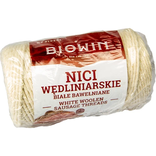 Witte katoenen slagerstouw (240°C) 55 m - 2