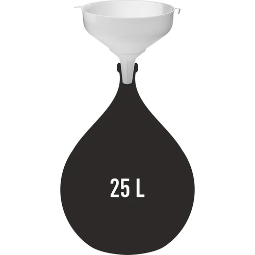Witte plastic trechter fi 25cm - 2