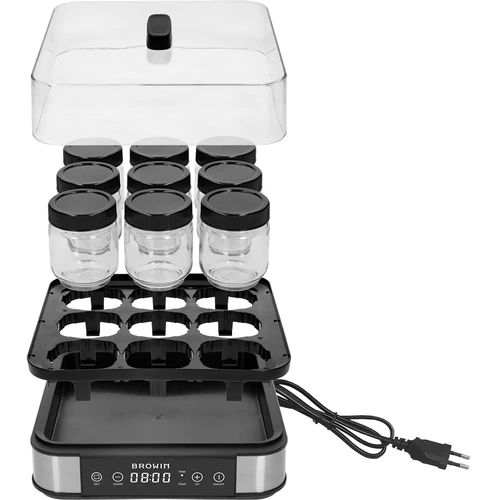 Yoghurtmaker met thermostaat, 9 potjes, 1,6 L - 3