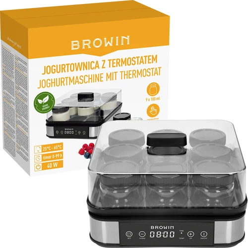 Yoghurtmaker met thermostaat, 9 potjes, 1,6 L - 9