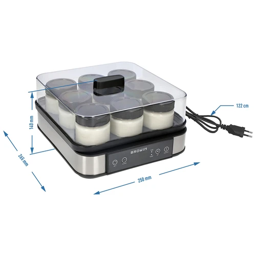 Yoghurtmaker met thermostaat, 9 potjes, 1,6 L - 11