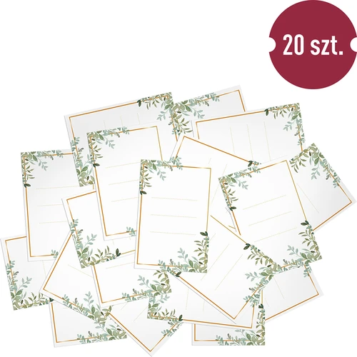 Zelfklevende etiketten 60 x 90 mm voor flessen, potten, cadeaus floristisch ontwerp - 20 stuks - 3