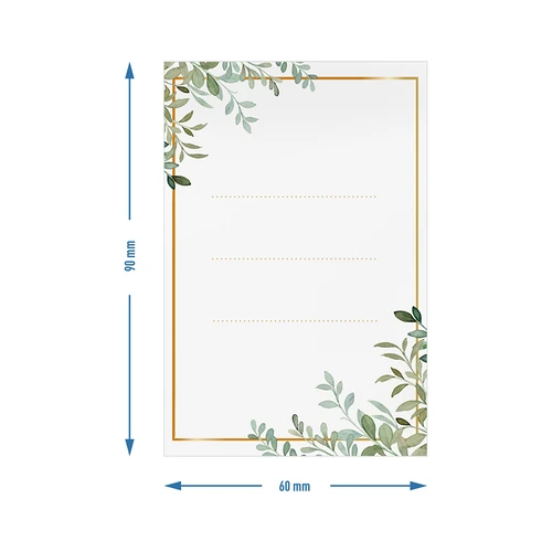 Zelfklevende etiketten 60 x 90 mm voor flessen, potten, cadeaus floristisch ontwerp - 20 stuks - 4