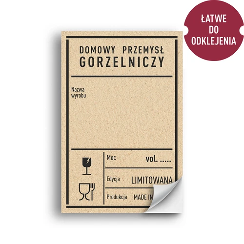 Zelfklevende etiketten 60x90 mm voor flessen, wodka, PRL, 20 stuks - 2