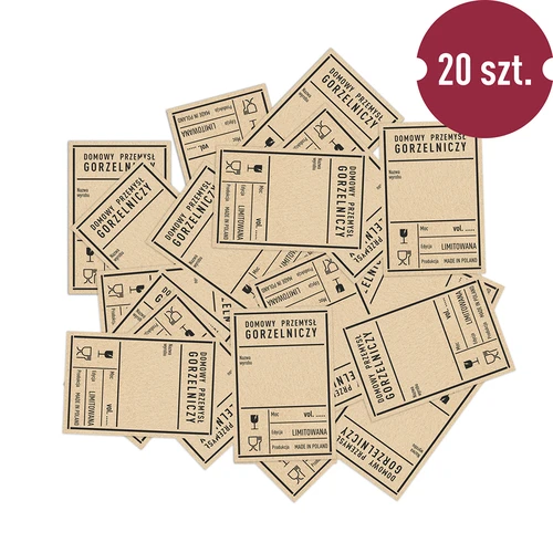 Zelfklevende etiketten 60x90 mm voor flessen, wodka, PRL, 20 stuks - 3