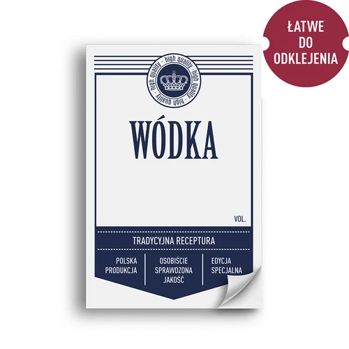 Zelfklevende etiketten 60x90 mm voor flessen, wodka, wit, 20 stuks - 2