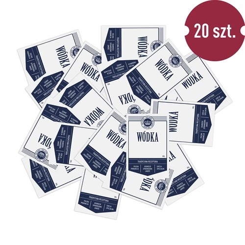 Zelfklevende etiketten 60x90 mm voor flessen, wodka, wit, 20 stuks - 3