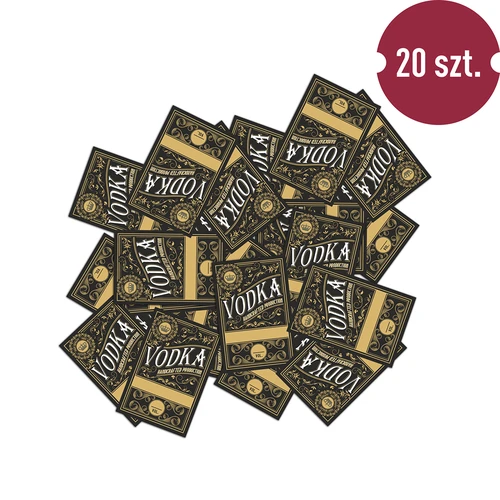 Zelfklevende etiketten 60x90 mm voor flessen, wodka, zwart, 20 stuks - 3