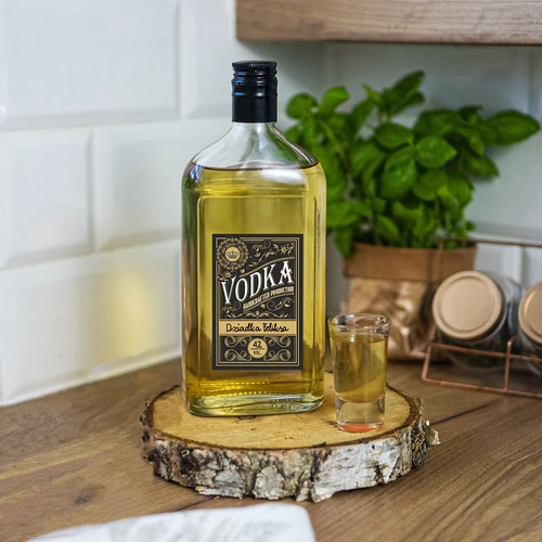 Zelfklevende etiketten 60x90 mm voor flessen, wodka, zwart, 20 stuks - 6