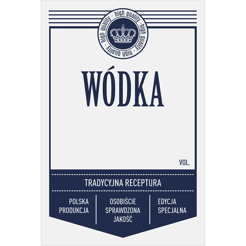 Zelfklevende labels 60x90 mm op flessen, wodka, 3 ontwerpen 20 stuks - 5