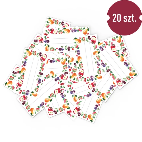 Zelfklevende labels ontwerp fruit 85/45 mm - 20 stuks. - 3
