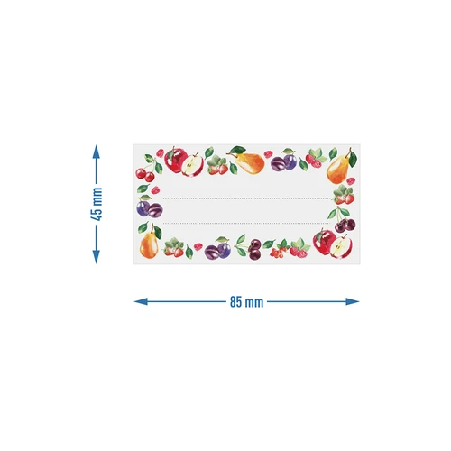 Zelfklevende labels ontwerp fruit 85/45 mm - 20 stuks. - 4
