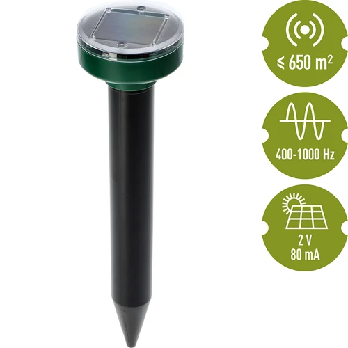 Mollenverjager op zonne-energie – effectieve, veilige en diervriendelijke bescherming voor je tuin, 1 stuk - 7